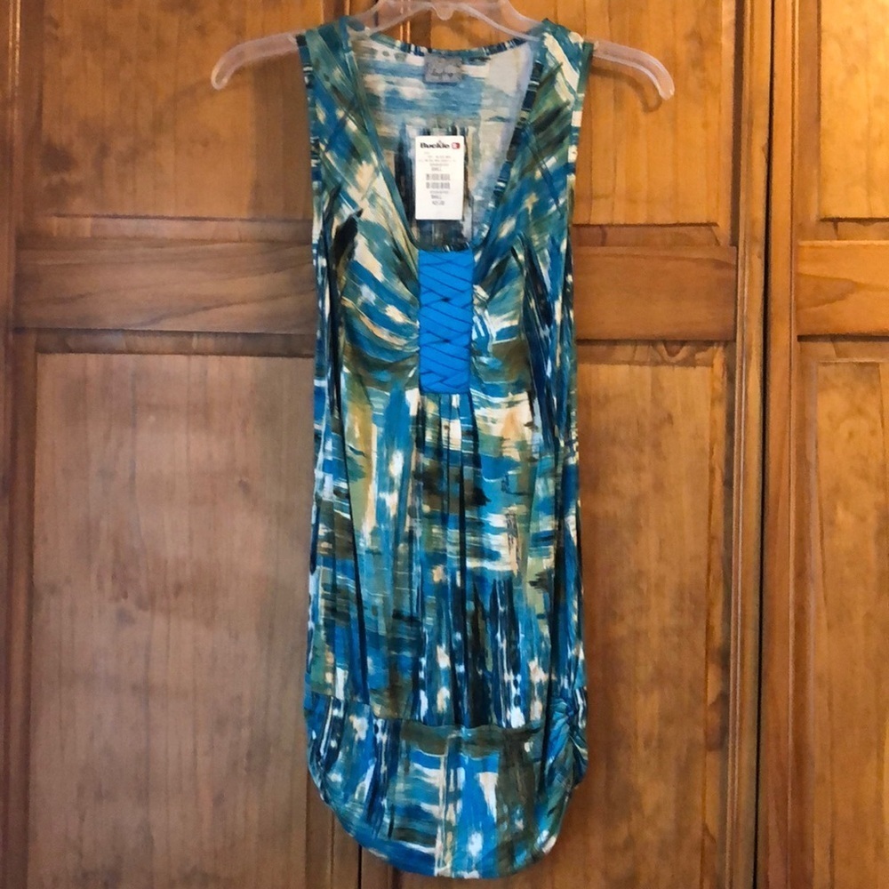 NWT Buckle Daytrip Blue Abstract Tank Top Small